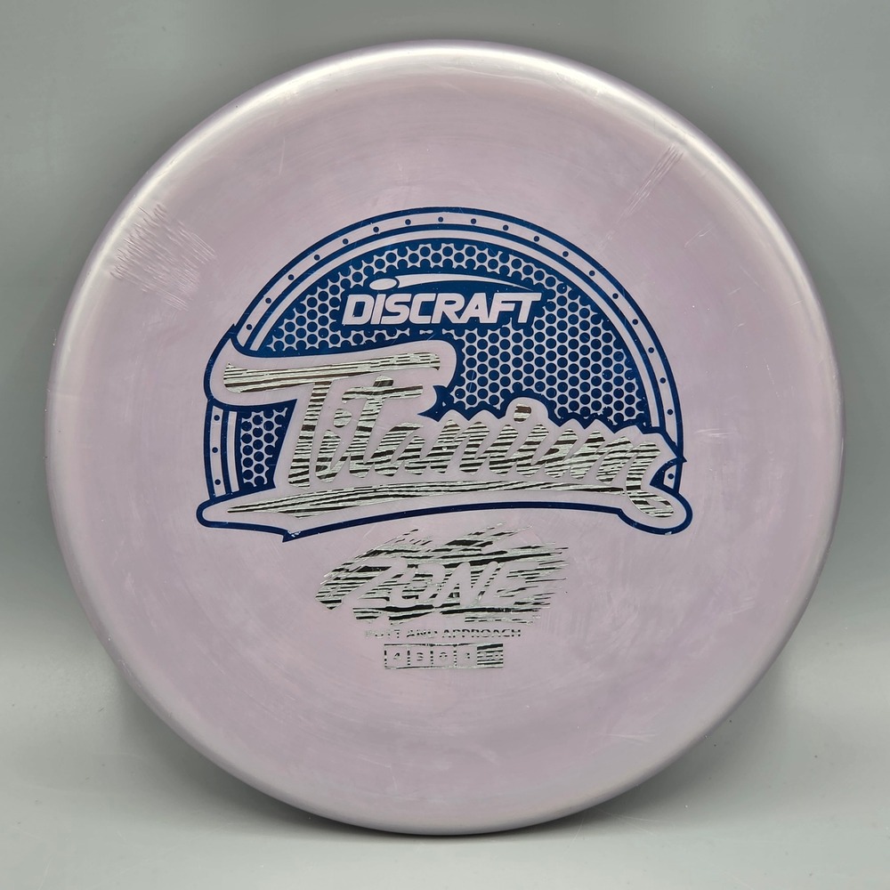 Discraft Disc Golf 180g Purple Titanium Zone Putt Approach Disc Ink Field Tested